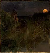 Moonrise Over the Dunes, 1883 By Eilif Peterssen
