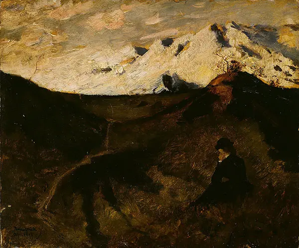 Mountains Near Innsbruck, 1877 By Eilif Peterssen