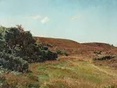 Landscape with Heather Hills By Georg Achen
