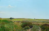 View of a Danish Landscape in Summer By Georg Achen