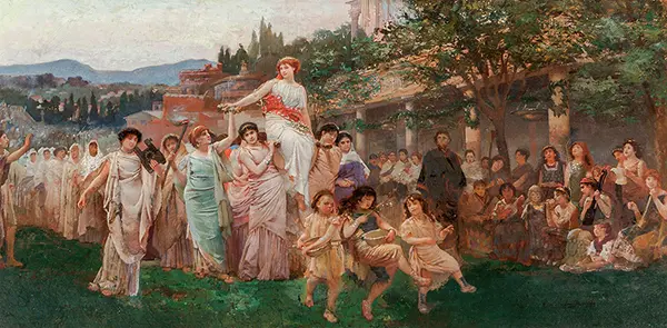 A Roman Wedding Procession By Edwin Blashfield