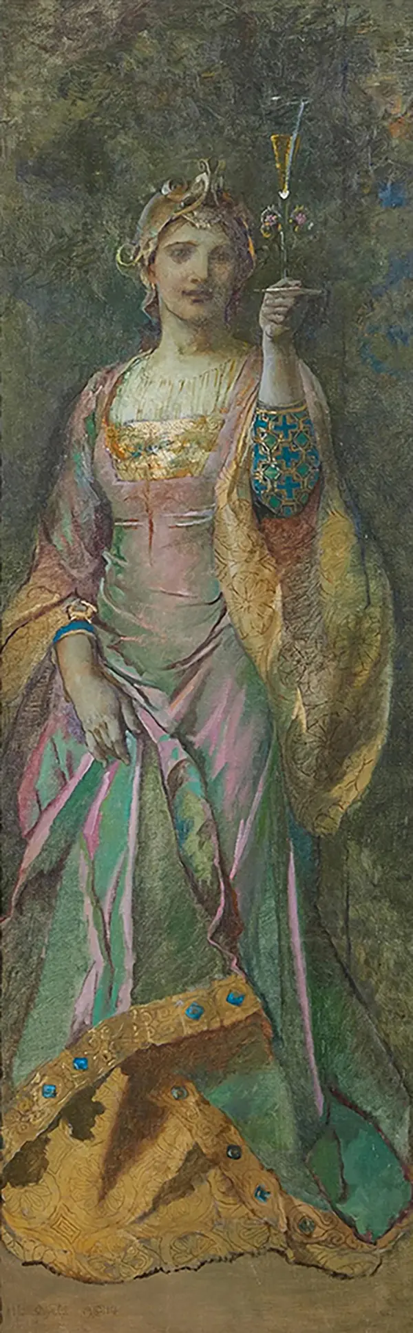 Lady Holding a Goblet 1914 By Edwin Blashfield