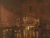 London Wet Evening Gaiety Theatre By Algernon Talmage