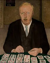 Ford Madox Ford Playing Solitaire 1927 By Stella Bowen