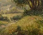 Summer Landscape with Cottage By John Joseph Enneking