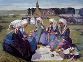 Plougastel's Women at the Pardon of Saint Anne La Palud, 1903 By Charles Cottet