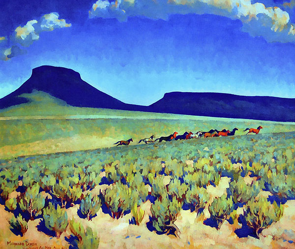 Wild Horse Country by Maynard Dixon | Oil Painting Reproduction