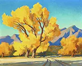 Desert Cottonwoods Arizona By Maynard Dixon