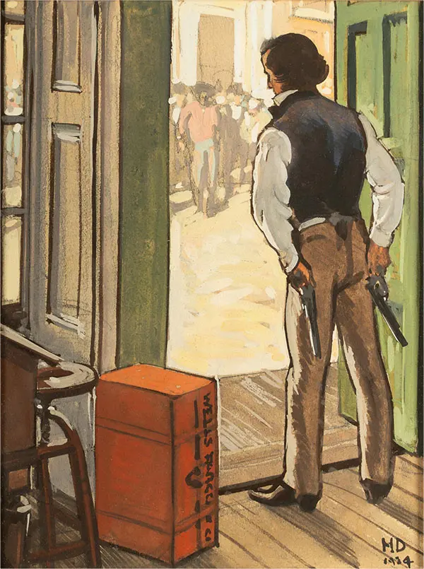 Defending his Bounty By Maynard Dixon