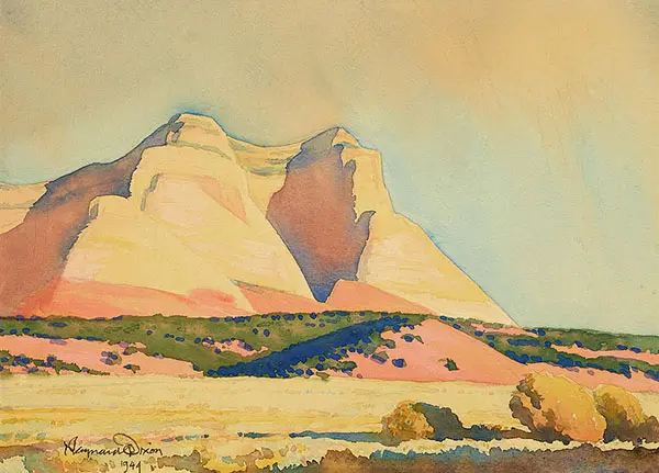 A View of Mount Carmel Utah By Maynard Dixon