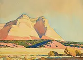 A View of Mount Carmel Utah By Maynard Dixon