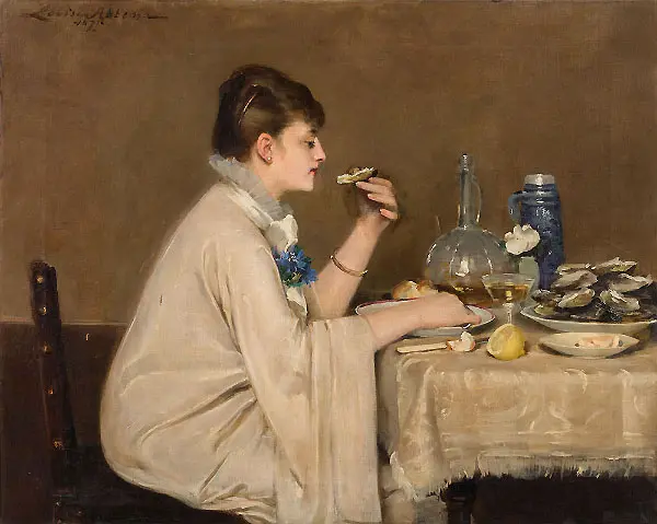 The Meal of Oysters 1877 By Louise Abbema