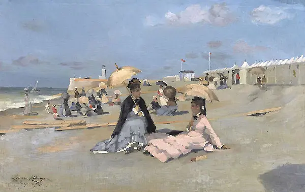 Ladies on the Beach 1874 By Louise Abbema
