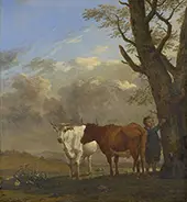 A Shepherd with Cows By Paulus Potter