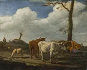 Cattle and Sheep with a Herdsman By Paulus Potter