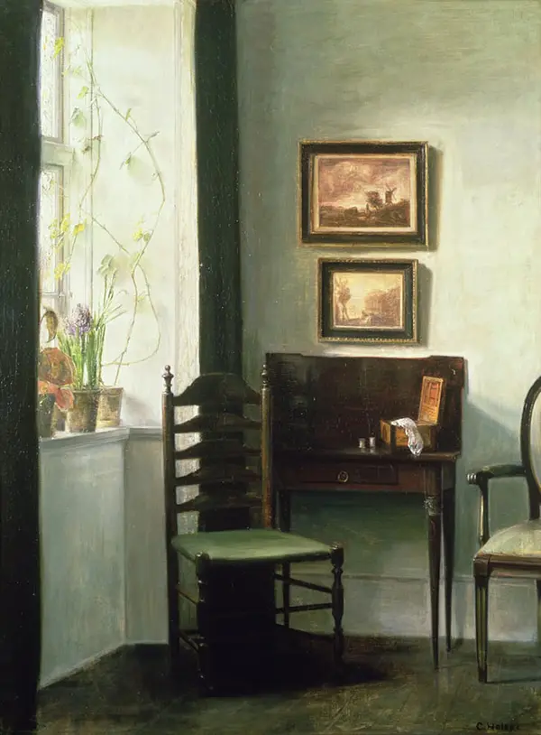 Sunlit Interior By Carl Holsoe