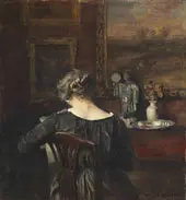 Interior with the Artist's Wife By Carl Holsoe