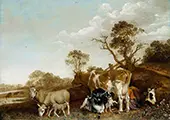 Cattle with a Milkmaid By Paulus Potter