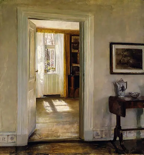 Interior with Garden By Carl Holsoe