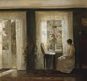 A Woman at a Sunny Window By Carl Holsoe