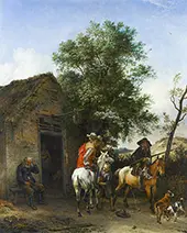 Two Sportsmen Outside an Inn By Paulus Potter