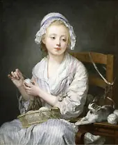 Wool Winder 1759 By Jean Baptiste Greuze
