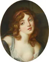 Portrait of a young Woman By Jean Baptiste Greuze