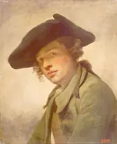 Portrait of a Young Man in a Hat By Jean Baptiste Greuze
