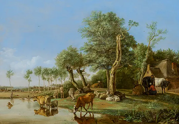 Cows Reflected in the Water By Paulus Potter