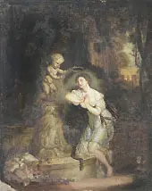 Offrande a Cupidon By Jean Baptiste Greuze