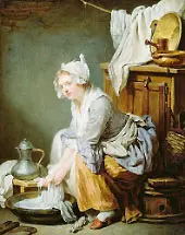 Laundress 1761 By Jean Baptiste Greuze