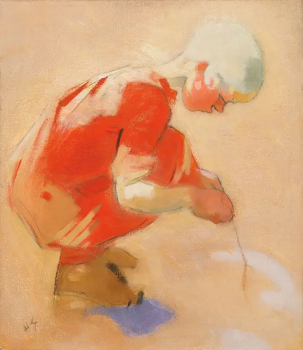 Girl on the Sand By Helene Schjerfbeck