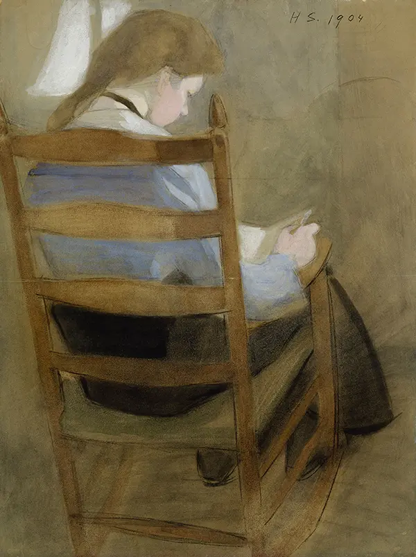 Girl Reading By Helene Schjerfbeck