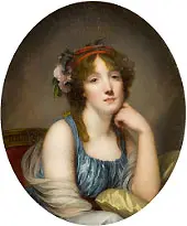 A Woman Said to Be the Artist's Daughter By Jean Baptiste Greuze