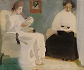 Girls Reading By Helene Schjerfbeck