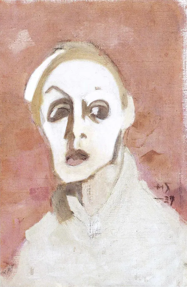 Self Portrait with Black Mouth By Helene Schjerfbeck