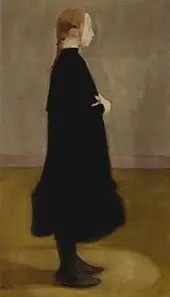 The School Girl II, Girl in Black By Helene Schjerfbeck
