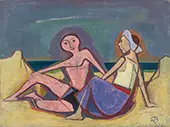 Couple on the Beach By Karl Hofer