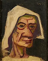 Old Lady 1947 By Karl Hofer