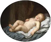A Sleeping Child By Jean Baptiste Greuze