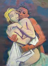 The Distressed Woman (Love Struggle) By Karl Hofer