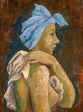 Woman Drying Herself with a Turban By Karl Hofer