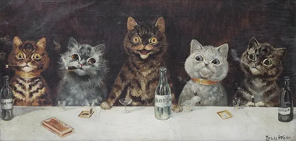 The Bachelor's Party By Louis Wain
