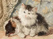 Two Kittens, 1903 By Henriette Ronner Knip