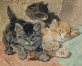 Three Kittens, 1896 By Henriette Ronner Knip