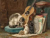 The Musicians By Henriette Ronner Knip