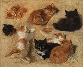 Sleepy Kittens By Henriette Ronner Knip