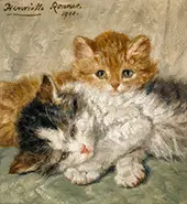 Sleepy Kittens, 1900 By Henriette Ronner Knip