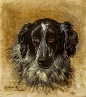 Portrait of a Cocker Spaniel By Henriette Ronner Knip