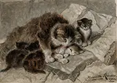 Mothers Pride, 1901 By Henriette Ronner Knip